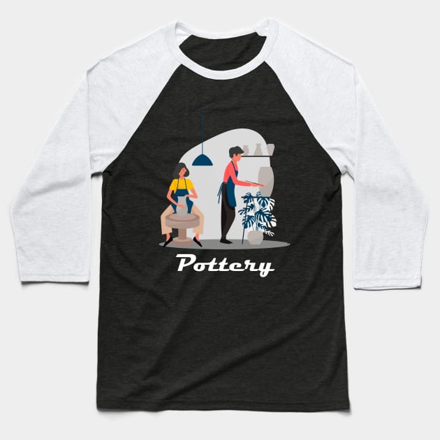 Pottery Experience Day Baseball T-Shirt by Teequeque